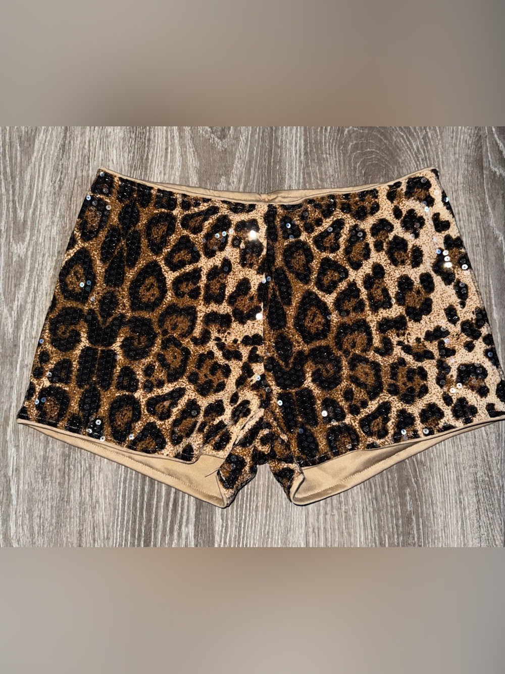 Leopard Sequin Micro Shorts🐆🖤🤎